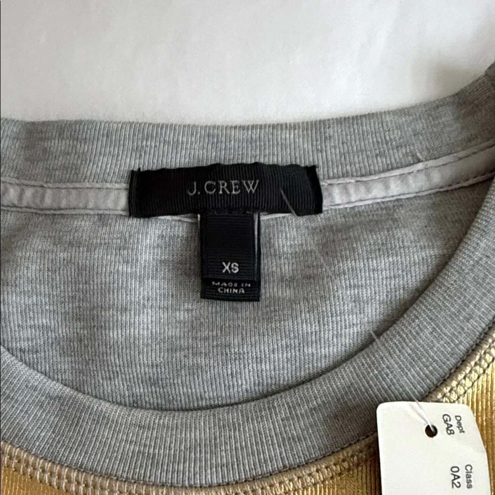 NWT J. Crew Gold and Gray sweathirt
